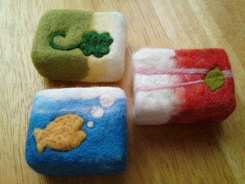 felted soap